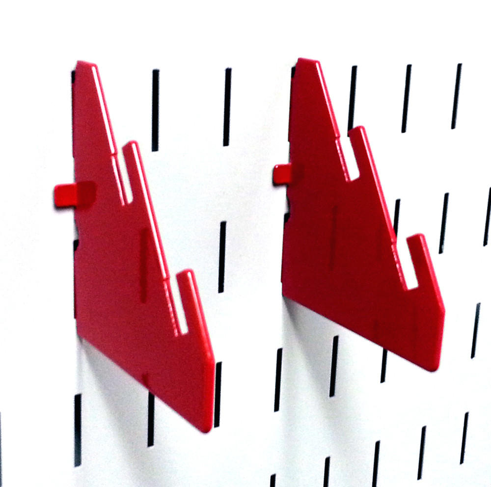 Slotted Brackets for Slotted Pegboard