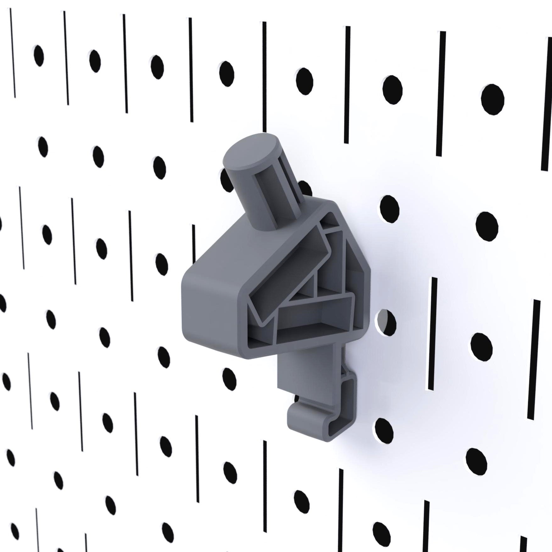 TROPEKβ’ 103 Bracket socket adapter on a pegboard panel.