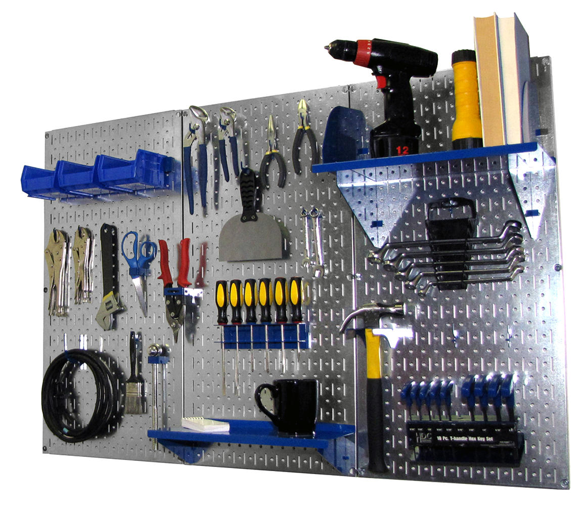 4ft Metal Pegboard Premium Tool Storage Kit - Toolboard with Hooks