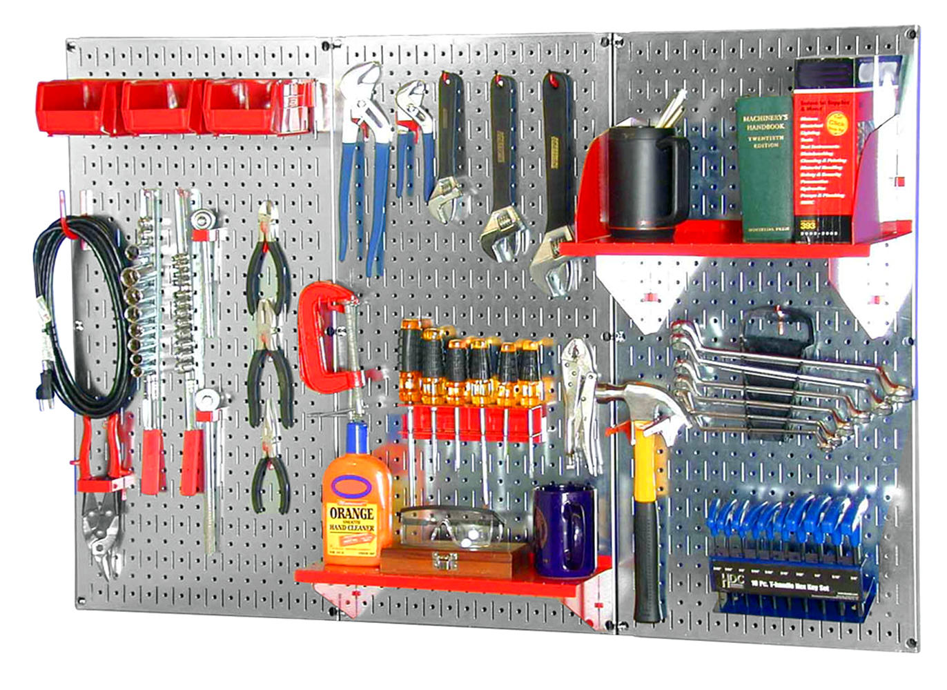 4ft Metal Pegboard Premium Tool Storage Kit - Toolboard with Hooks