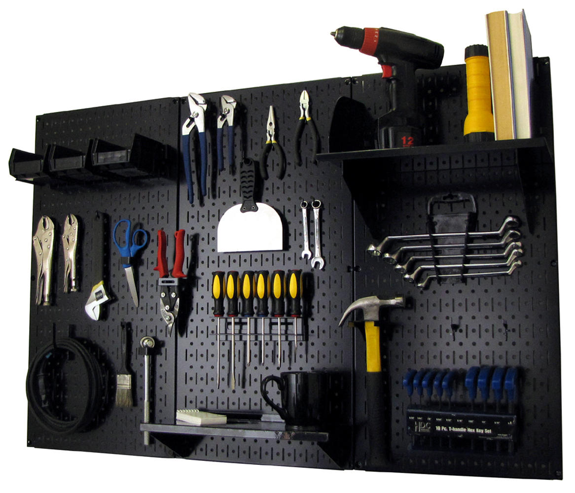 4ft Metal Pegboard Premium Tool Storage Kit - Toolboard with Hooks