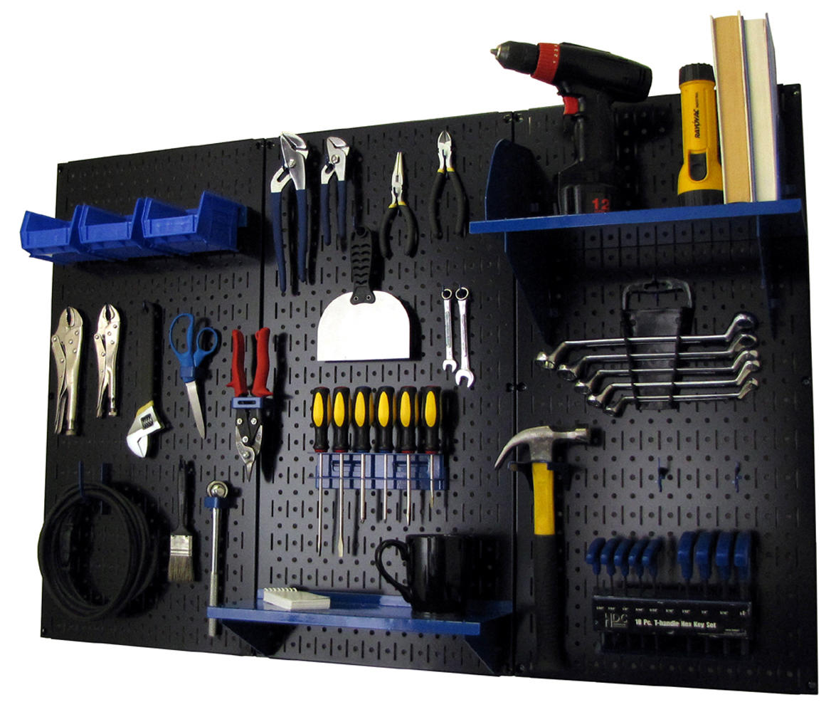 4ft Metal Pegboard Premium Tool Storage Kit - Toolboard with Hooks