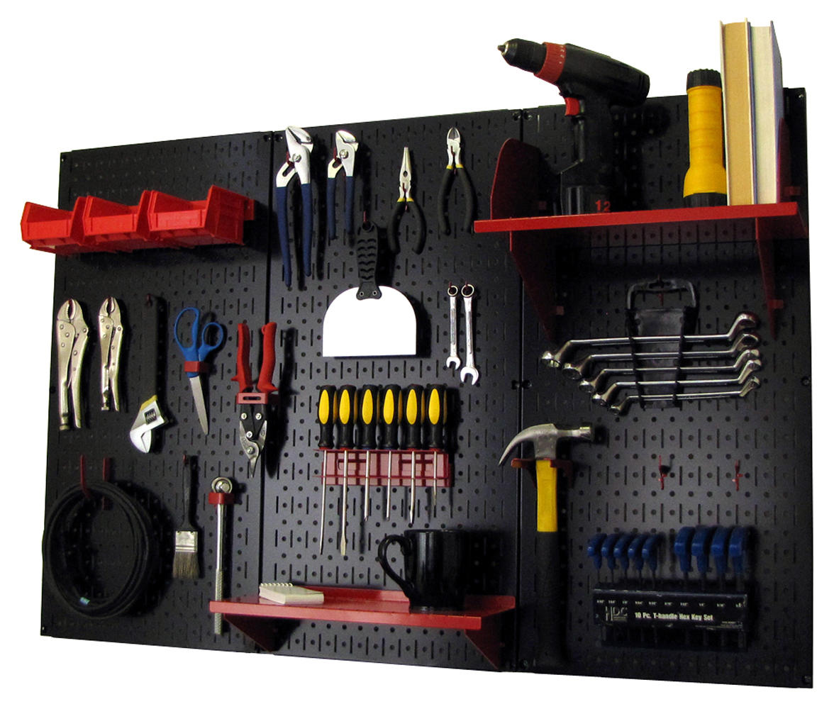 4ft Metal Pegboard Premium Tool Storage Kit - Toolboard with Hooks