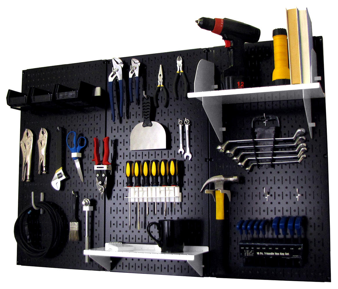 4ft Metal Pegboard Premium Tool Storage Kit - Toolboard with Hooks
