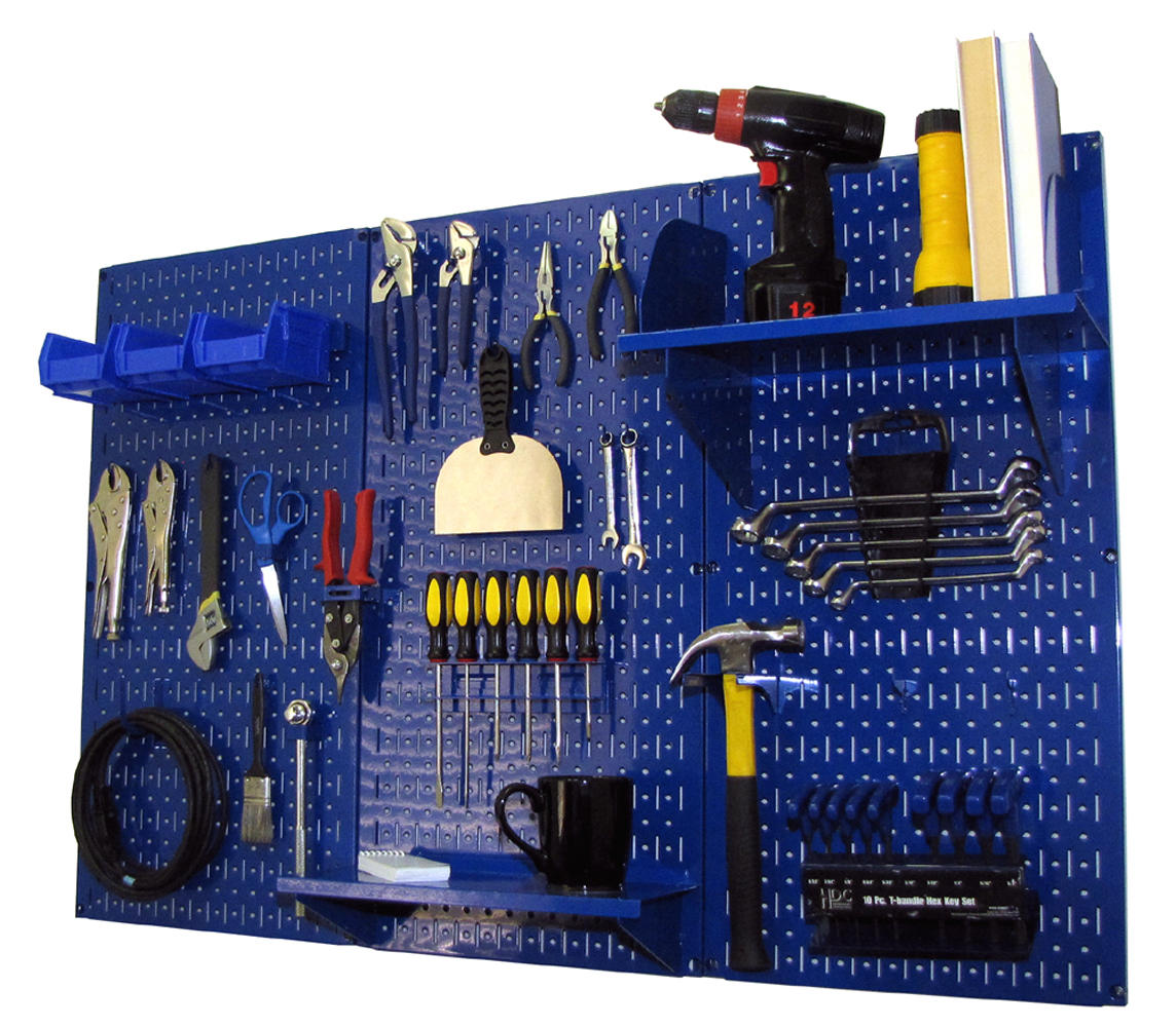 4ft Metal Pegboard Premium Tool Storage Kit - Toolboard with Hooks