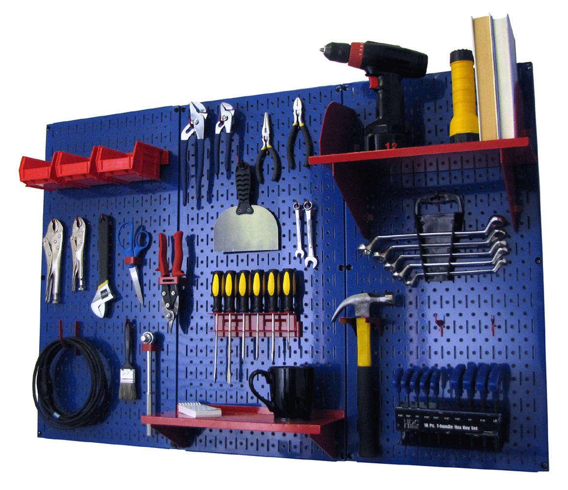 4ft Metal Pegboard Premium Tool Storage Kit - Toolboard with Hooks