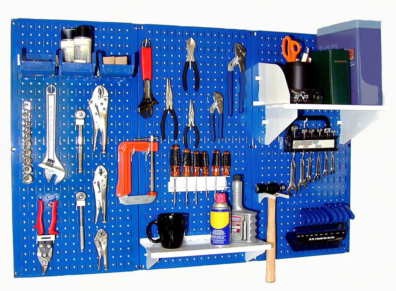 4ft Metal Pegboard Premium Tool Storage Kit - Toolboard with Hooks