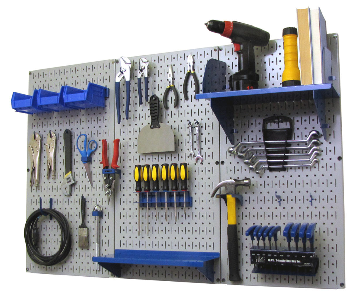 4ft Metal Pegboard Premium Tool Storage Kit - Toolboard with Hooks