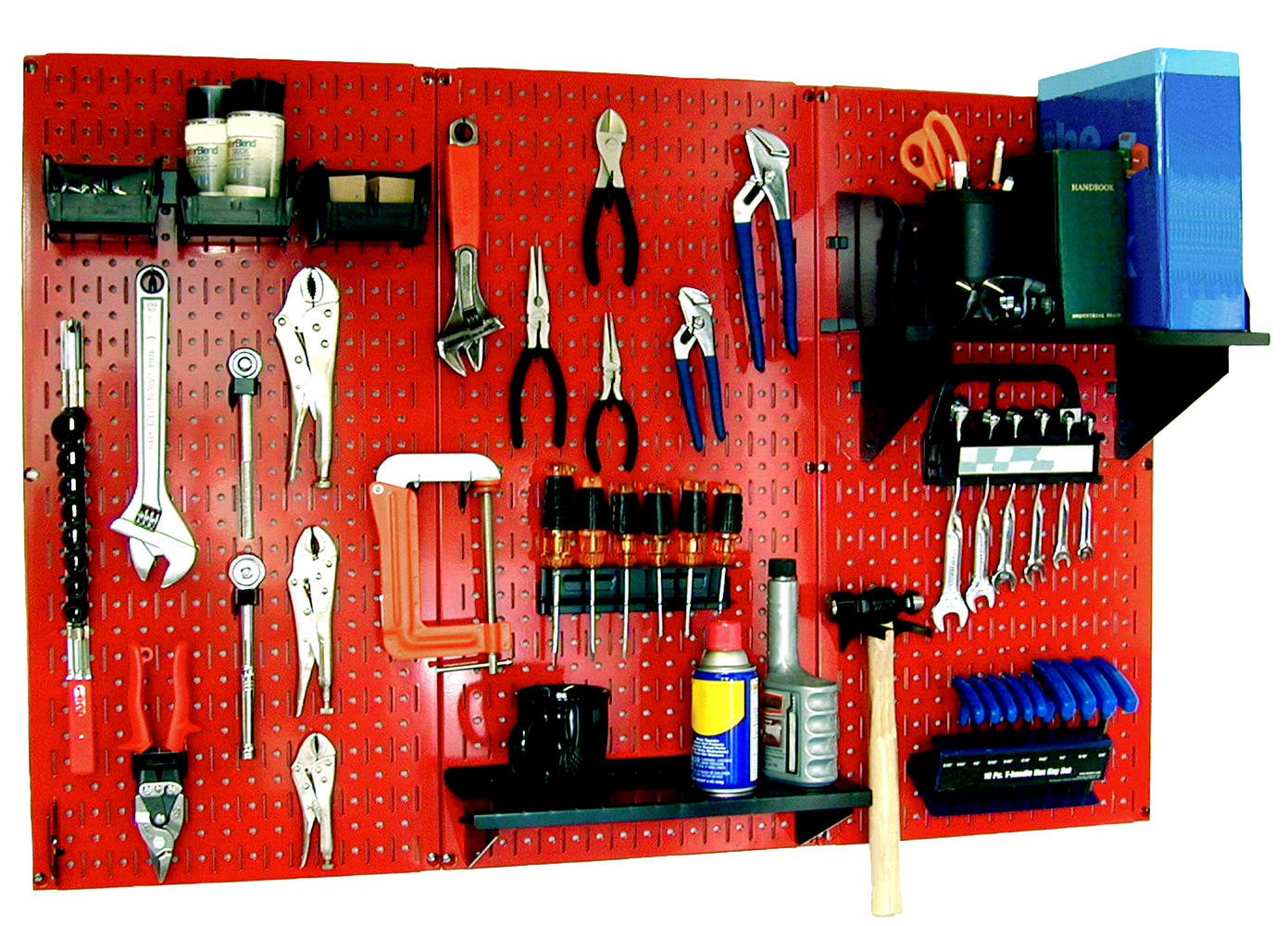 4ft Metal Pegboard Premium Tool Storage Kit - Toolboard with Hooks