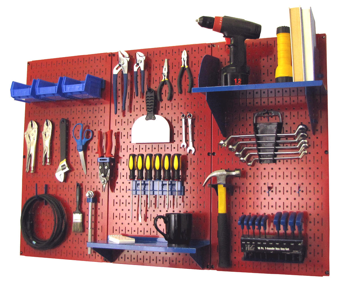 4ft Metal Pegboard Premium Tool Storage Kit - Toolboard with Hooks