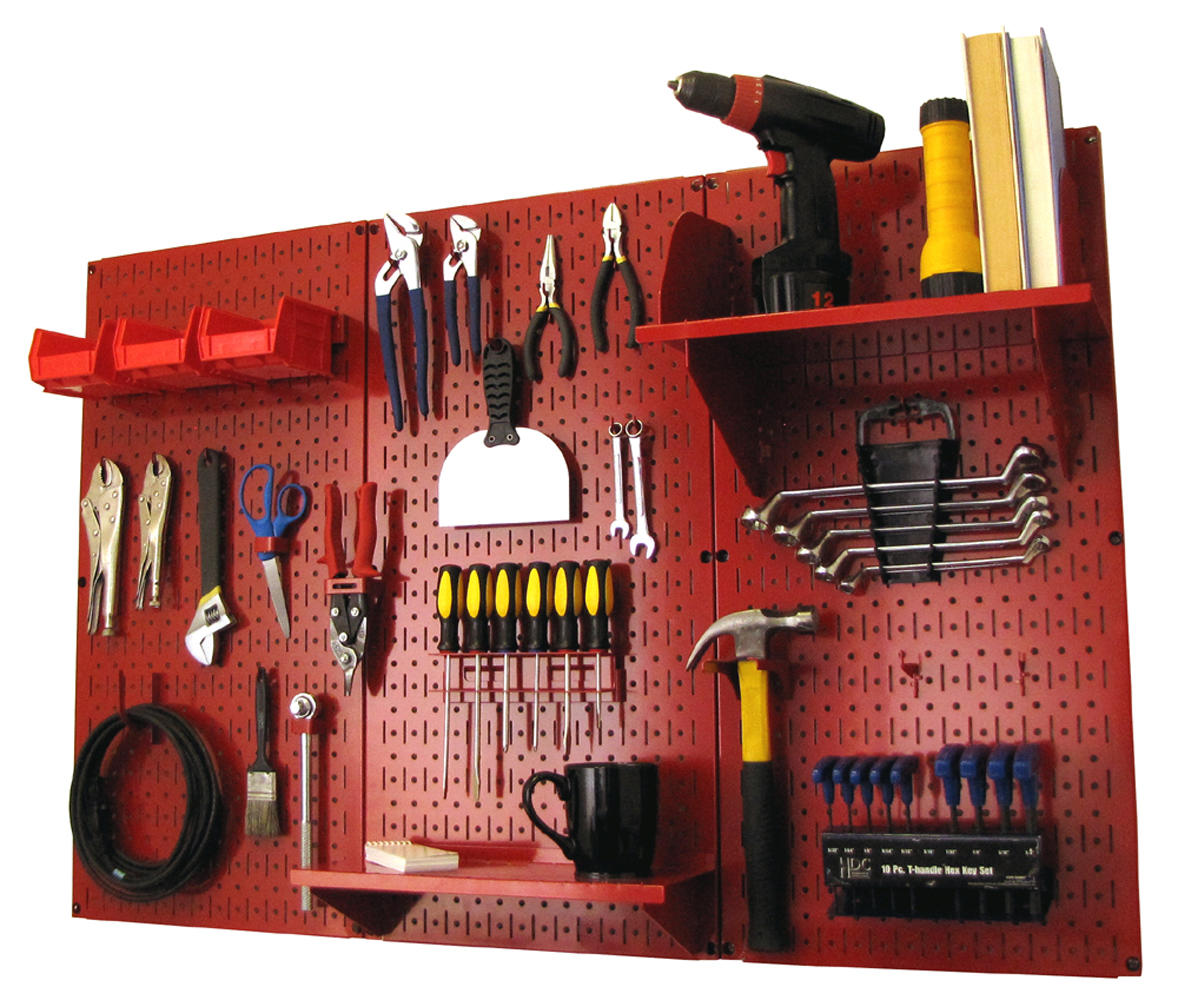 4ft Metal Pegboard Premium Tool Storage Kit - Toolboard with Hooks