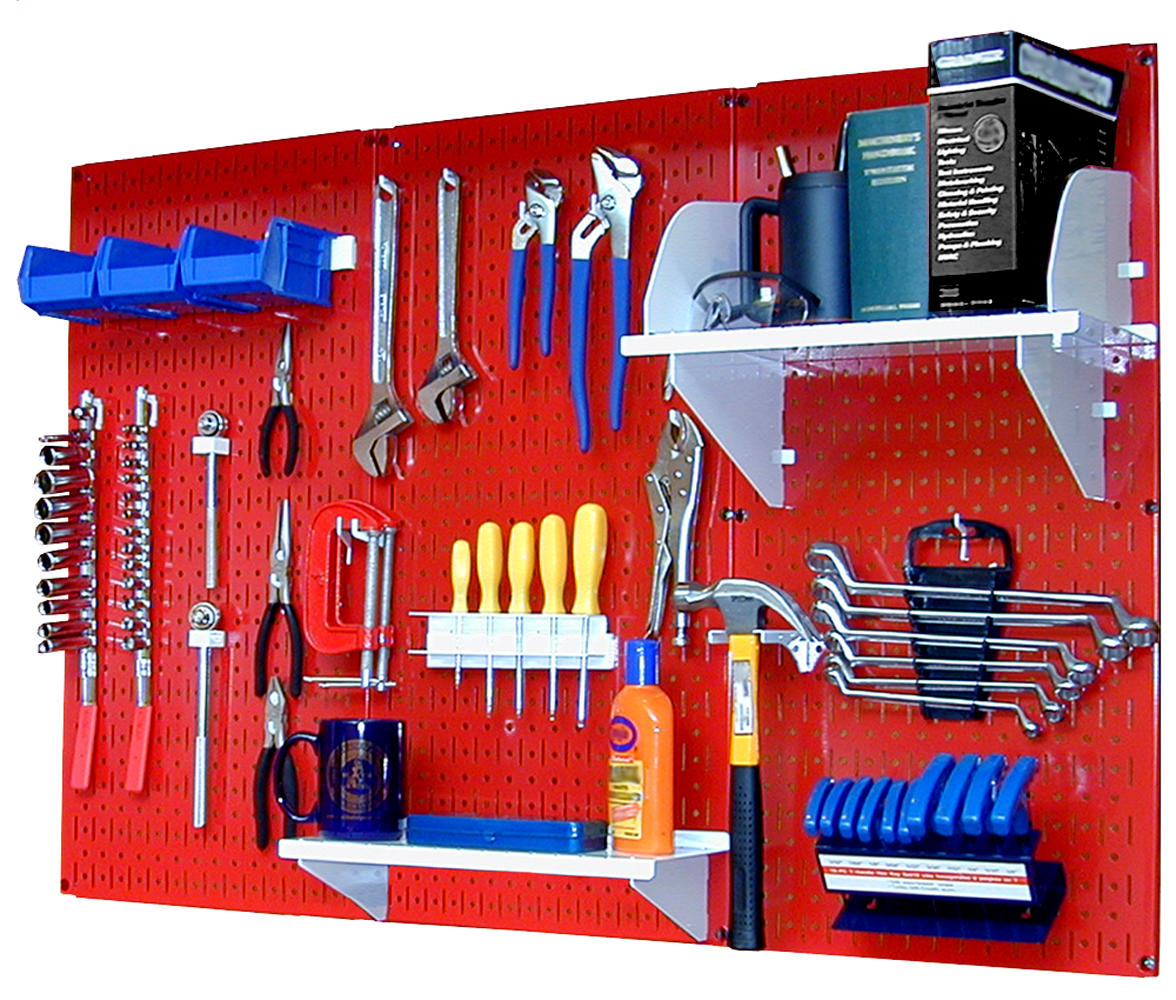 4ft Metal Pegboard Premium Tool Storage Kit - Toolboard with Hooks