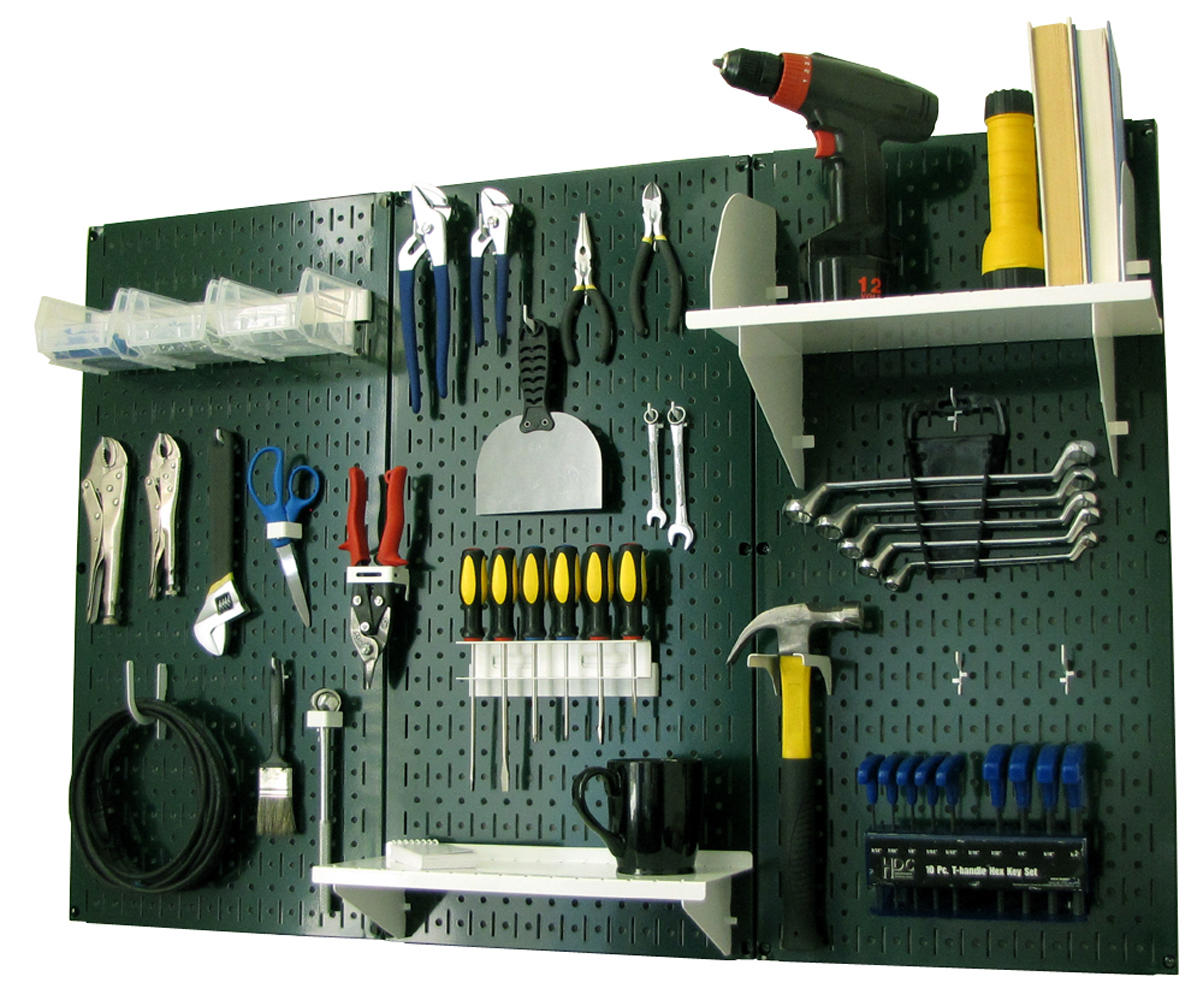 4ft Metal Pegboard Premium Tool Storage Kit - Toolboard with Hooks