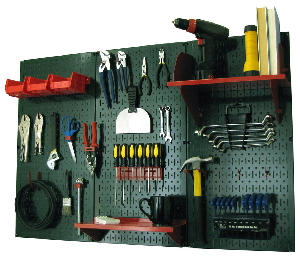 4ft Metal Pegboard Premium Tool Storage Kit - Toolboard with Hooks