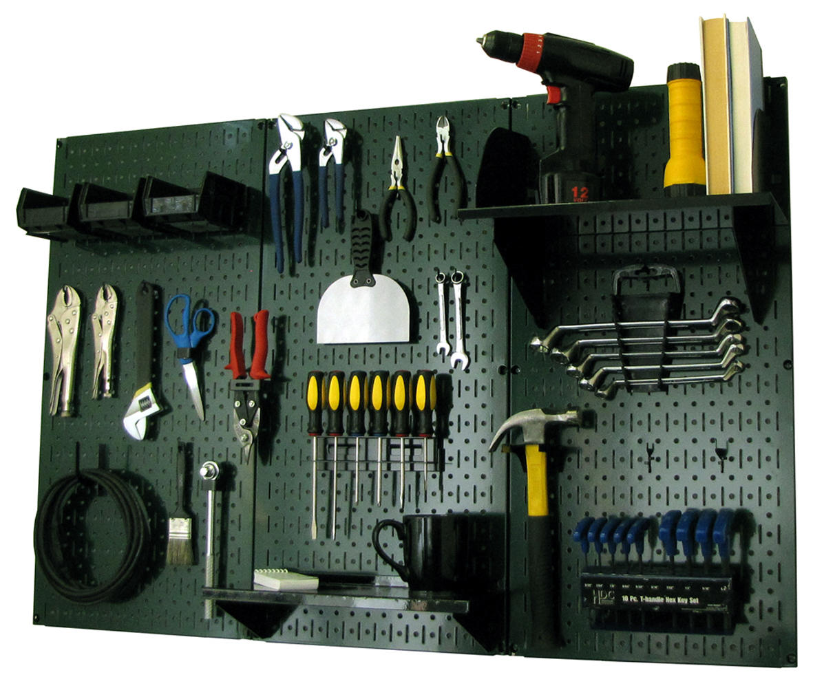 4ft Metal Pegboard Premium Tool Storage Kit - Toolboard with Hooks