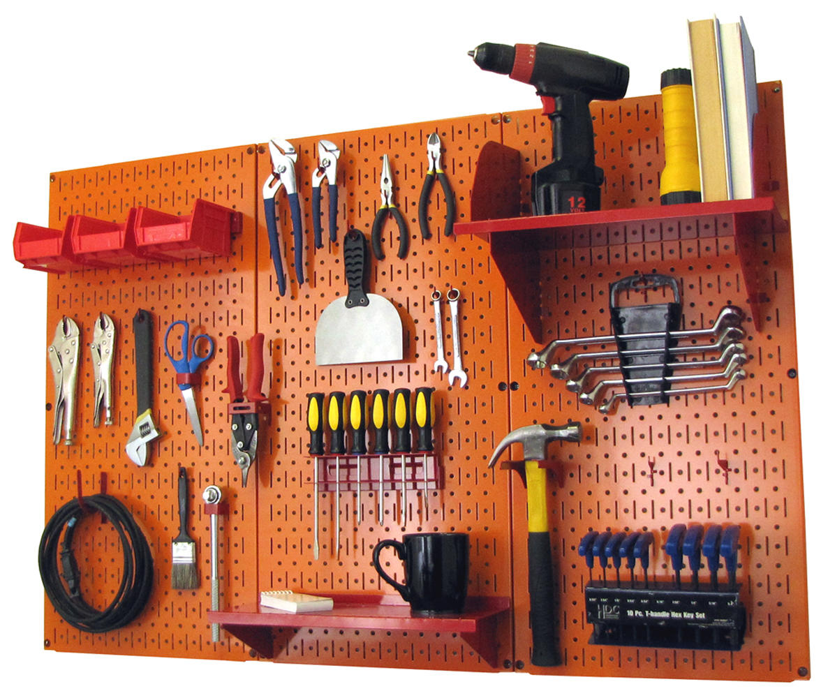 4ft Metal Pegboard Premium Tool Storage Kit - Toolboard with Hooks