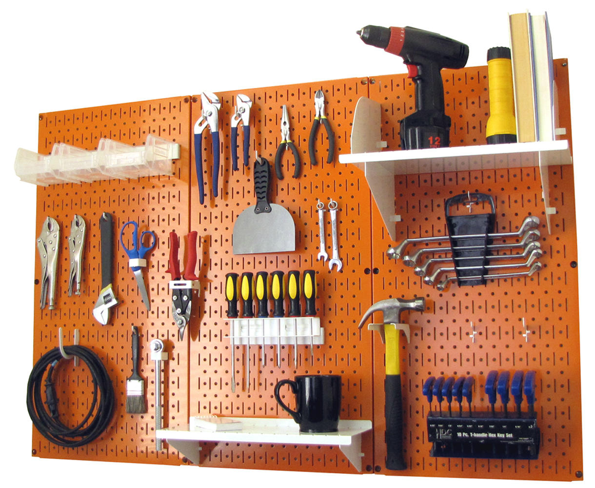 4ft Metal Pegboard Premium Tool Storage Kit - Toolboard with Hooks
