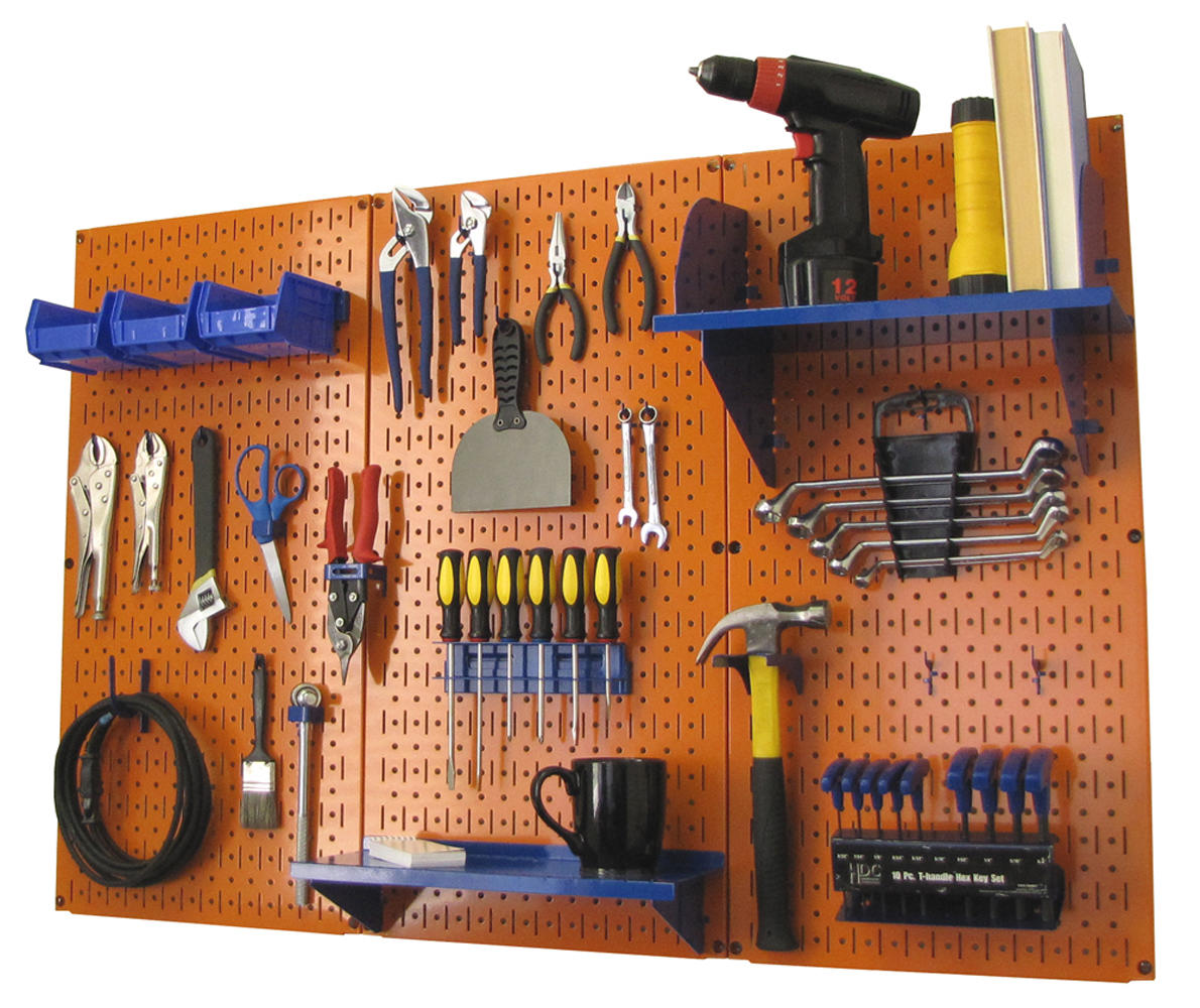 4ft Metal Pegboard Premium Tool Storage Kit - Toolboard with Hooks