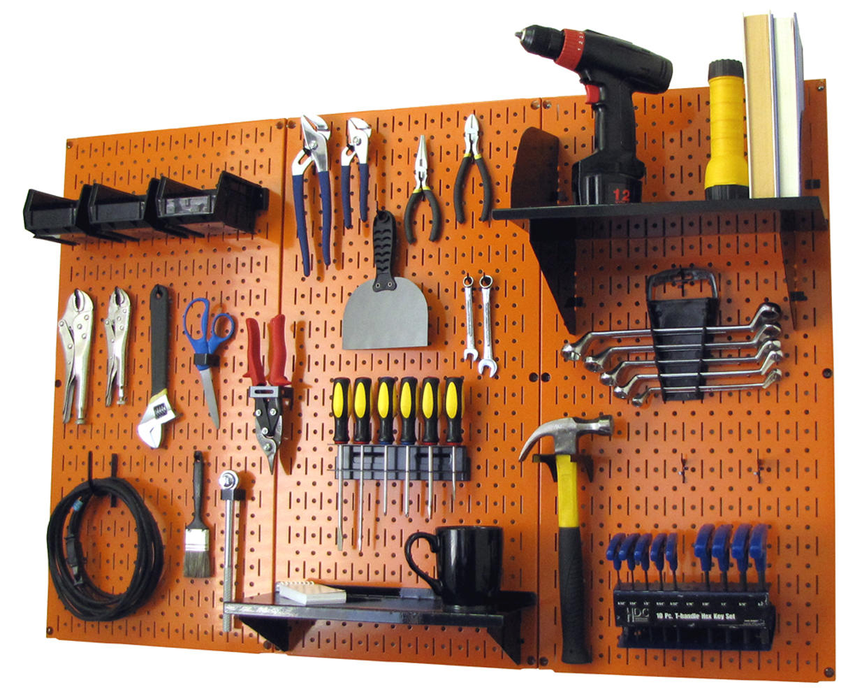 4ft Metal Pegboard Premium Tool Storage Kit - Toolboard with Hooks