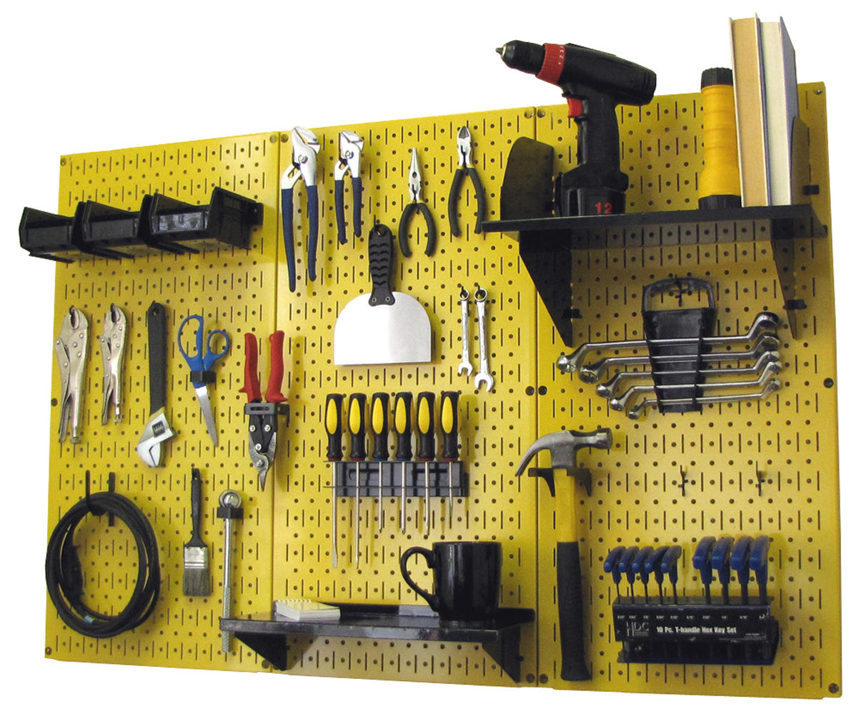 4ft Metal Pegboard Premium Tool Storage Kit - Toolboard with Hooks