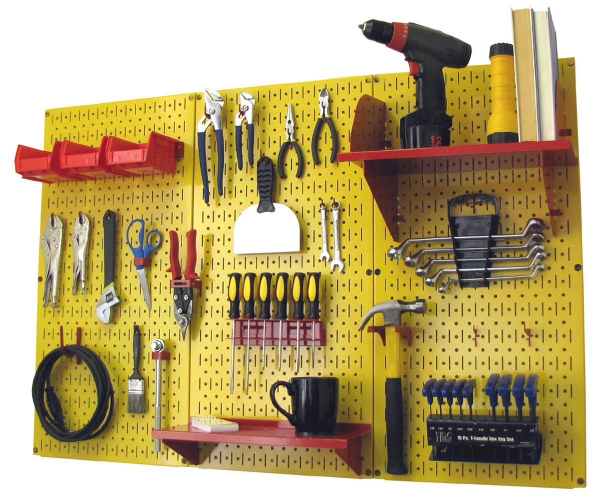 4ft Metal Pegboard Premium Tool Storage Kit - Toolboard with Hooks