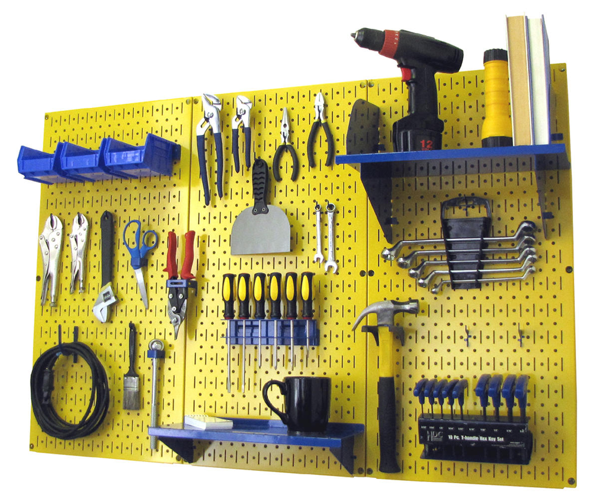 4ft Metal Pegboard Premium Tool Storage Kit - Toolboard with Hooks