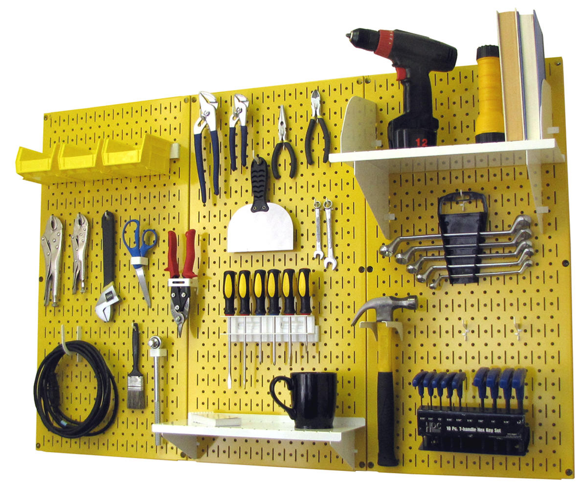 4ft Metal Pegboard Premium Tool Storage Kit - Toolboard with Hooks