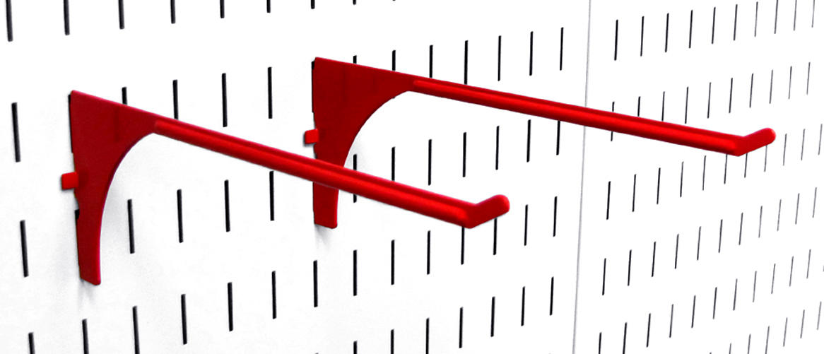 Extended Reach Slotted Pegboard Hook (2) Pack - 9in Reach - 10-ER-004