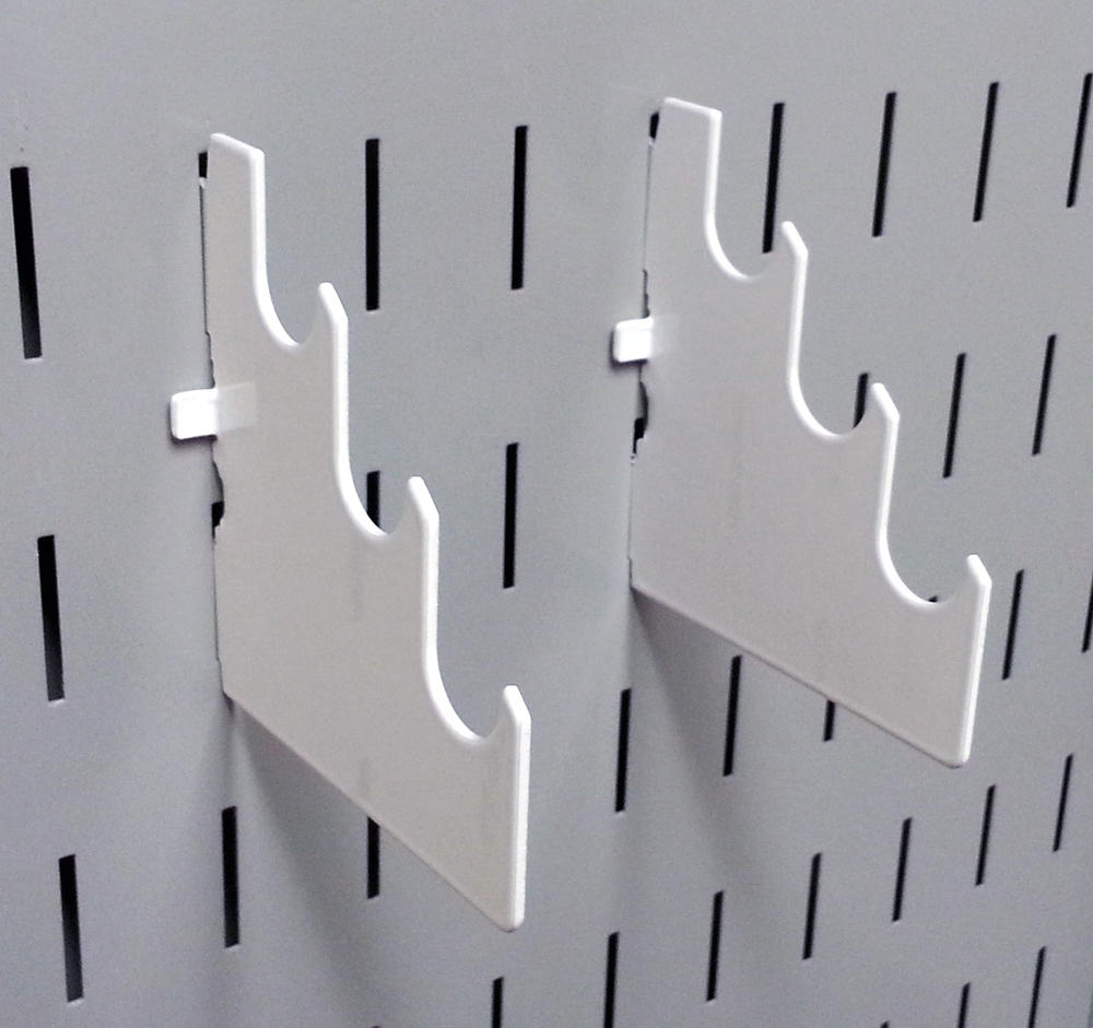 Slotted Metal Pegboard Rod Bracket Pair - 10-CR-105