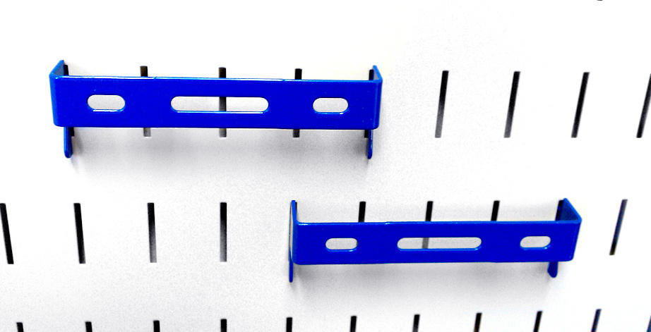 1in x 4in Slotted Metal Pegboard C-Bracket (2) Pack - 10-CB-014