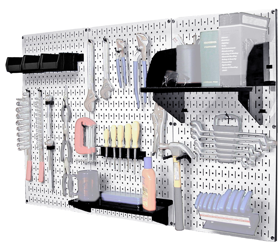 4ft Metal Pegboard Premium Tool Storage Kit - Toolboard with Hooks