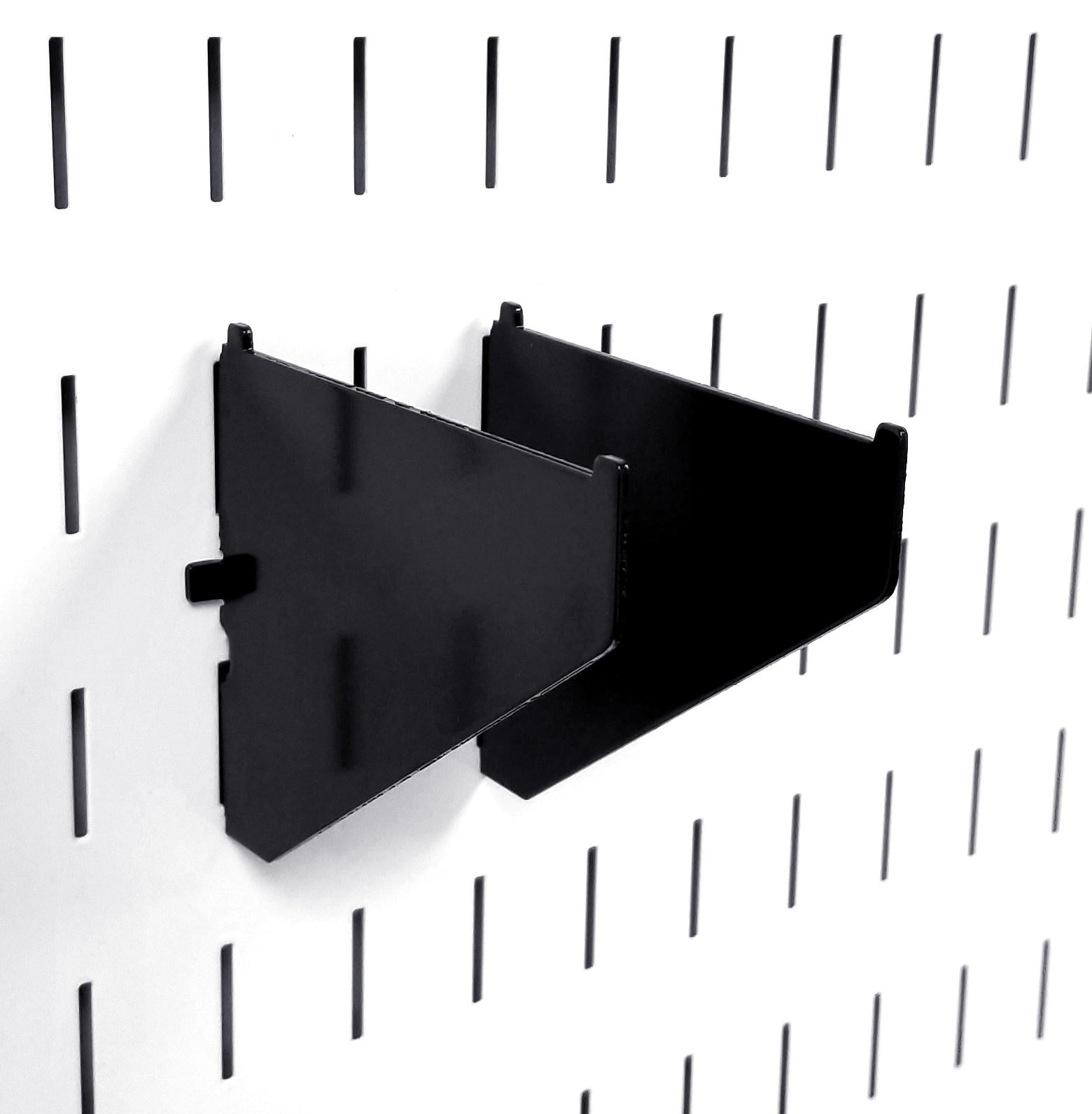 Pegboard Shelf Brackets & Clamp Rack Brackets for Wall Storage - 4 to 12 Inch Shelf Bracket Pair & Clamp Bracket Pair