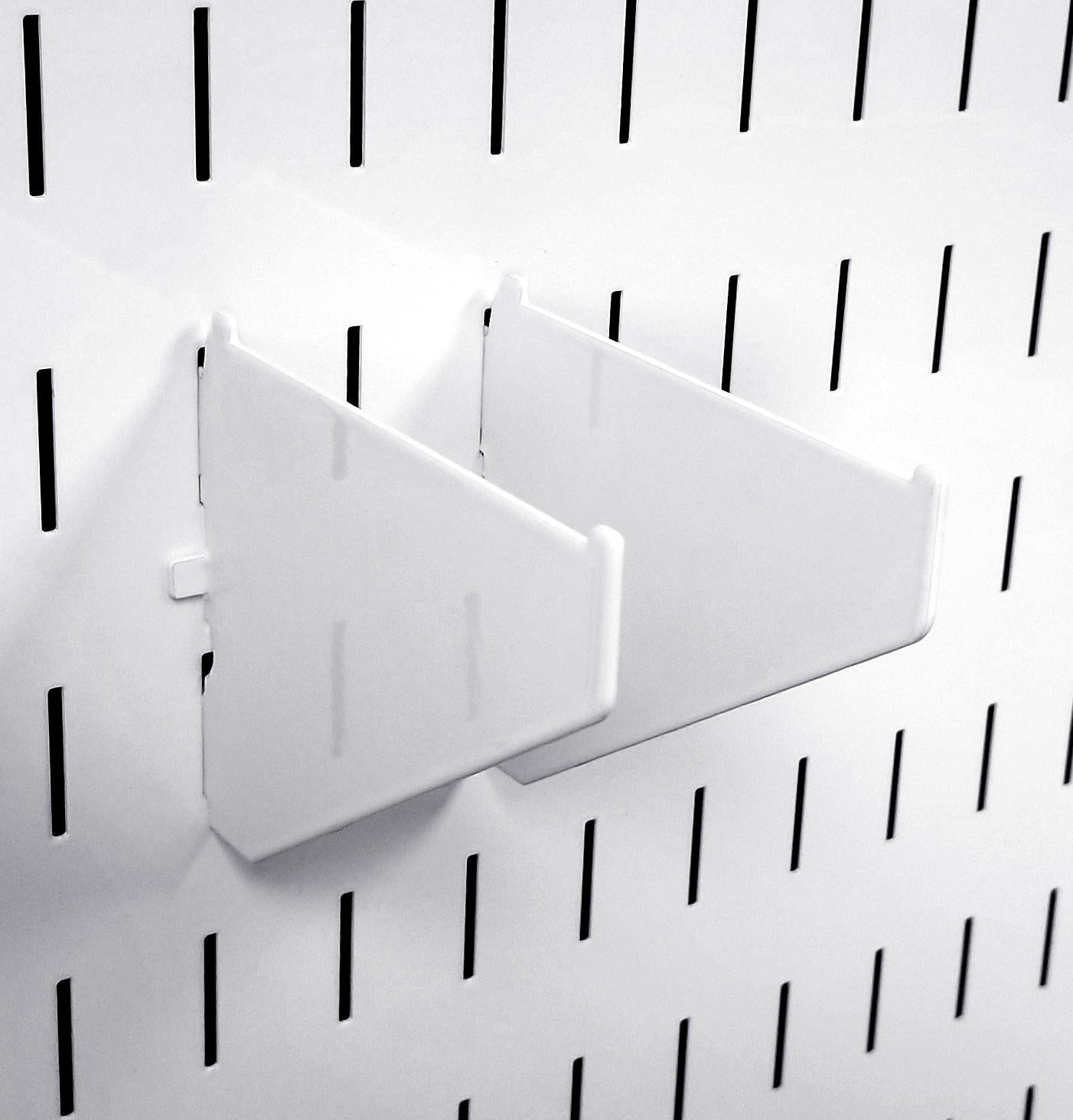 Pegboard Shelf Brackets & Clamp Rack Brackets for Wall Storage - 4 to 12 Inch Shelf Bracket Pair & Clamp Bracket Pair