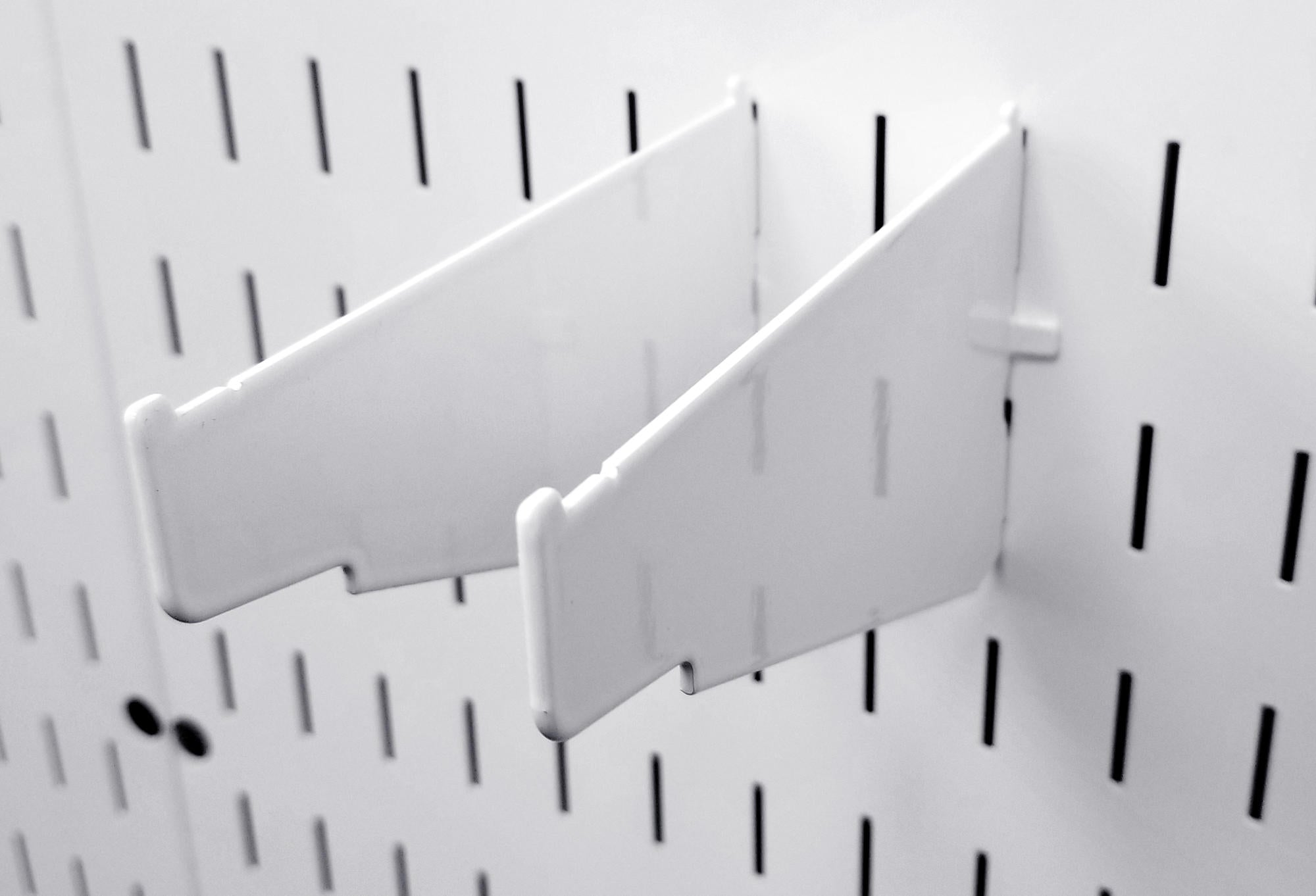 Pegboard Shelf Brackets & Clamp Rack Brackets for Wall Storage - 4 to 12 Inch Shelf Bracket Pair & Clamp Bracket Pair