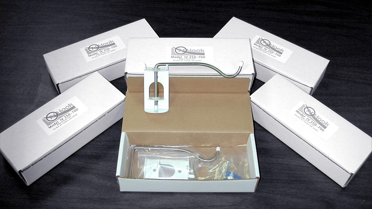 Pivoting IV Hook for IV Bag Holder