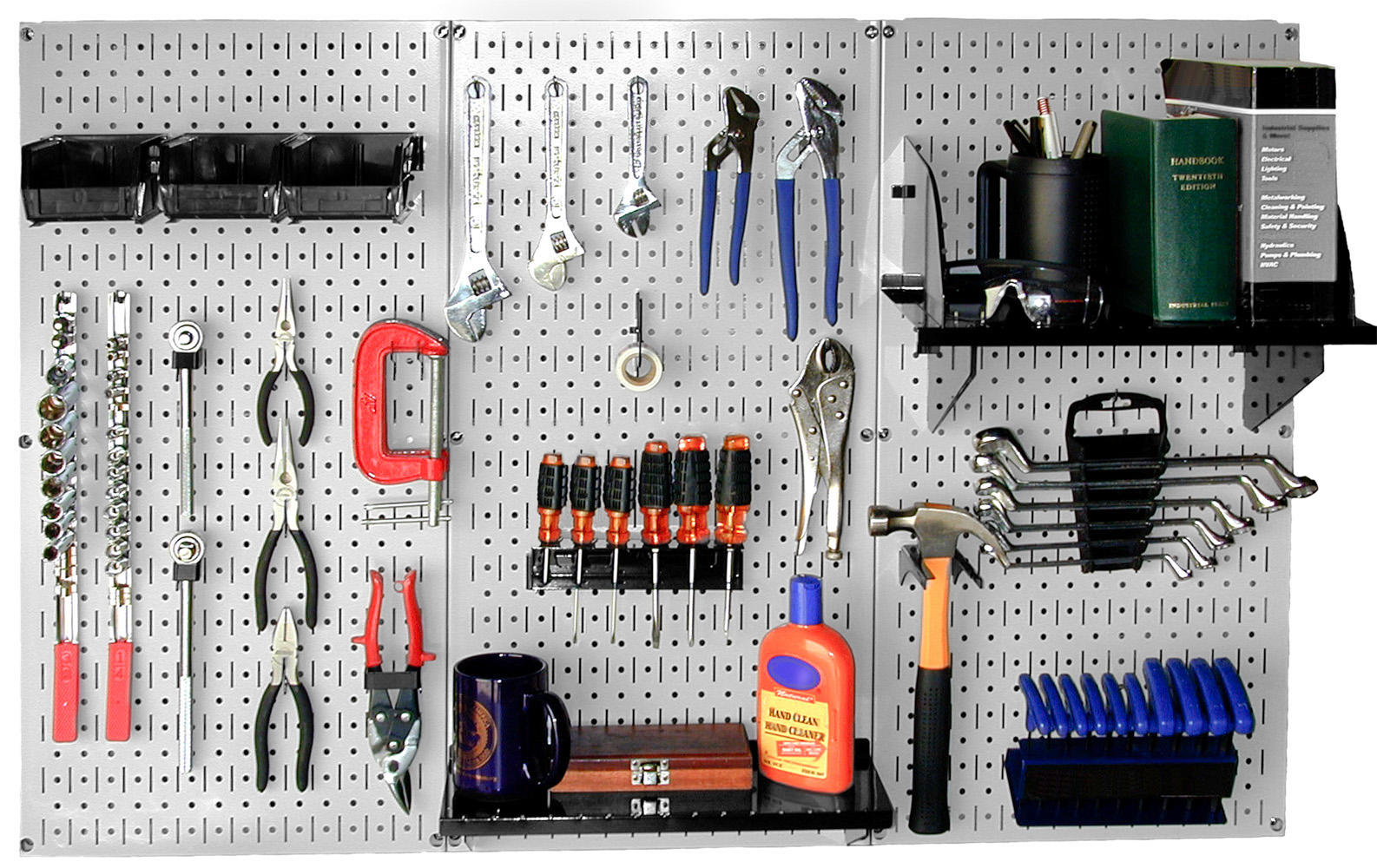 4ft Metal Pegboard Premium Tool Storage Kit - Toolboard with Hooks