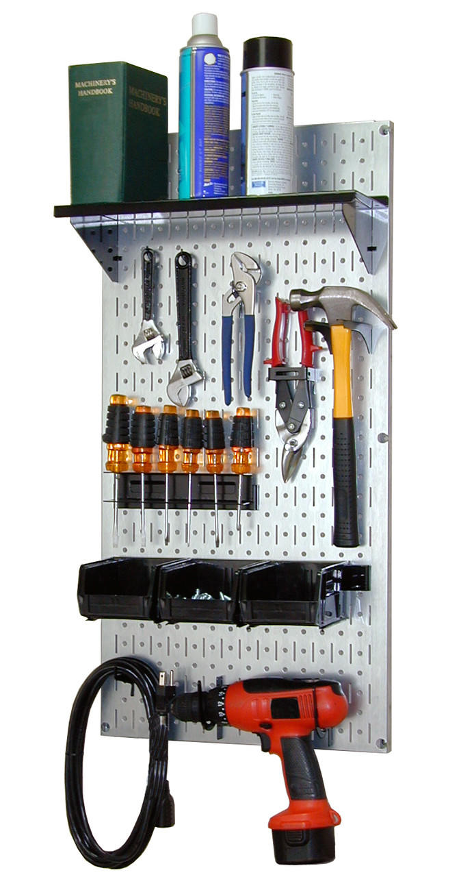 Basic Essentials Utility Tool Storage Pegboard Organizer