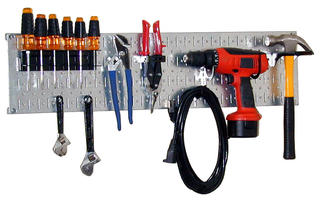 Galvanized Steel Pegboard Tool Rack