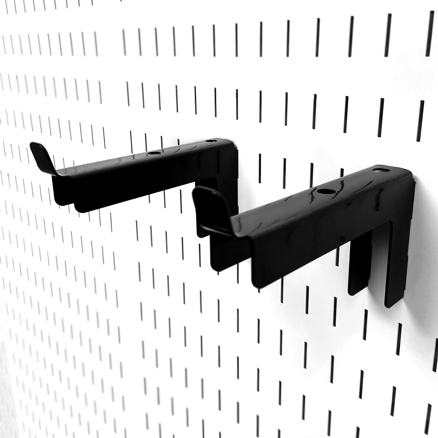 6in Medium Length Heavy Load Sturdy Pegboard Wall Hook Pair - 10-SAS-0106