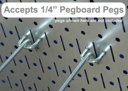Gold Wall Control Panels Accept Traditional Round Pegboard Hooks
